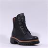 Rieker Laced Biker Boot - Black